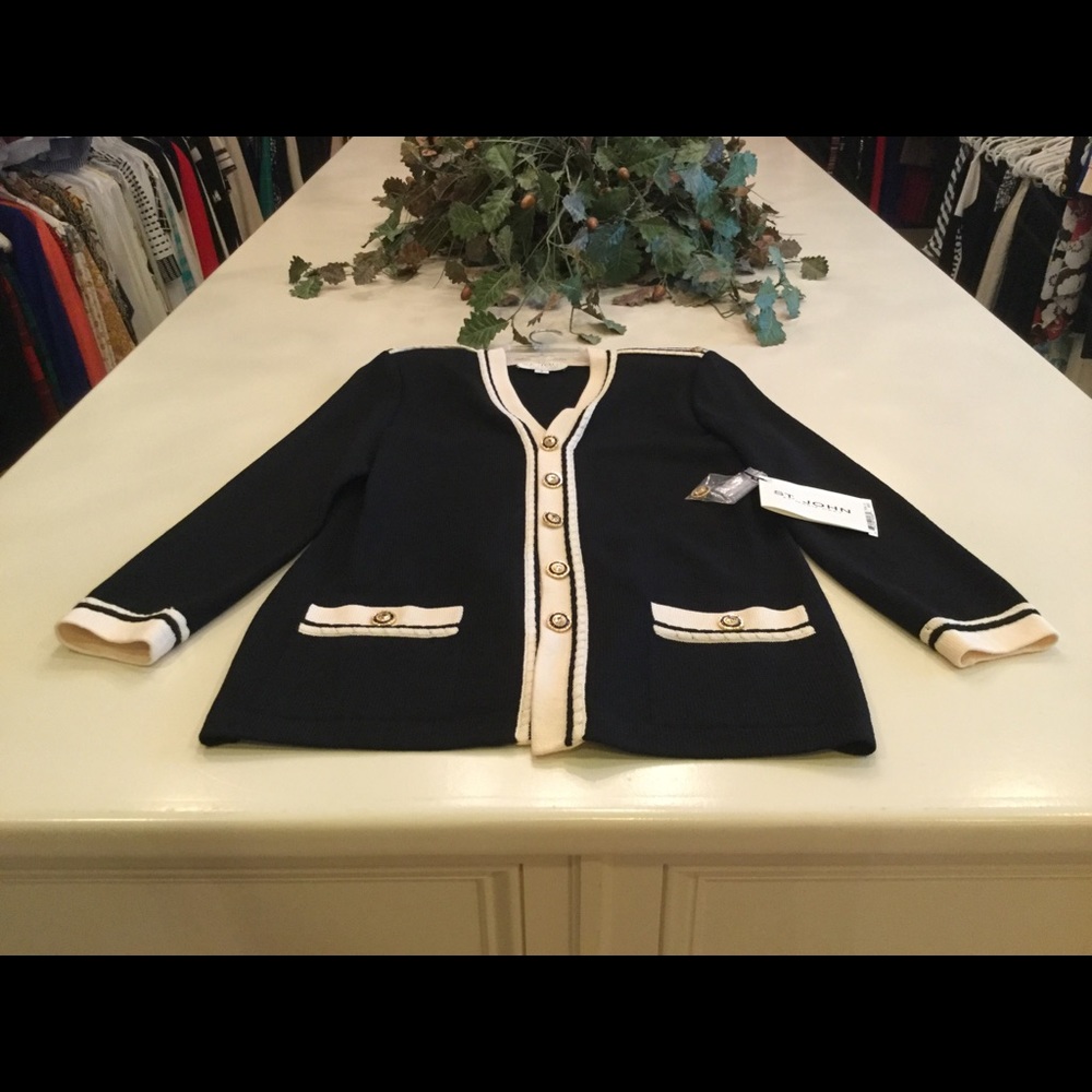 St John Collection Jacket - Black, White, Gold